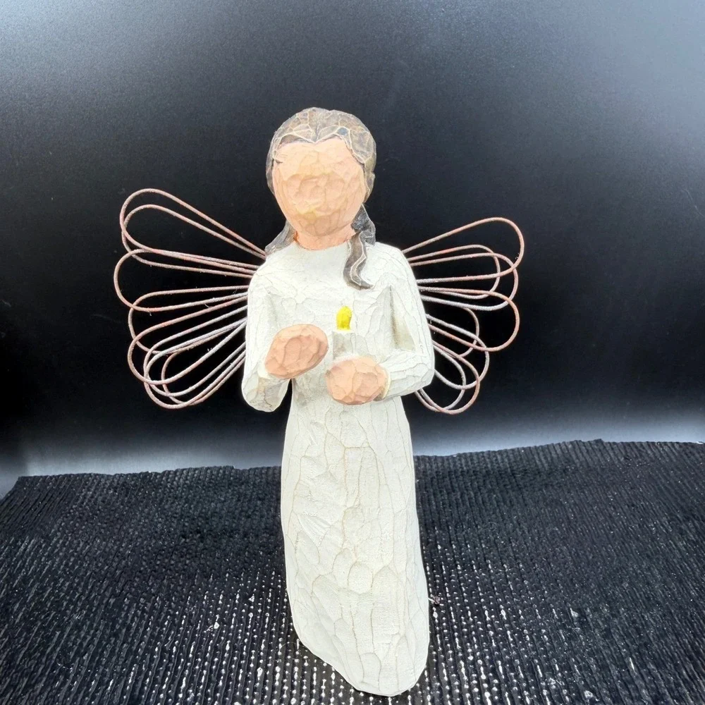 Willow Tree Angel of Warmth Figurine Susan Lordi Demdaco 2001 Candle‎ 5.5 inch